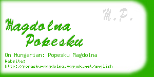 magdolna popesku business card